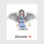 Sticker Sweet Angel tenant Star et Moon (Feuille)