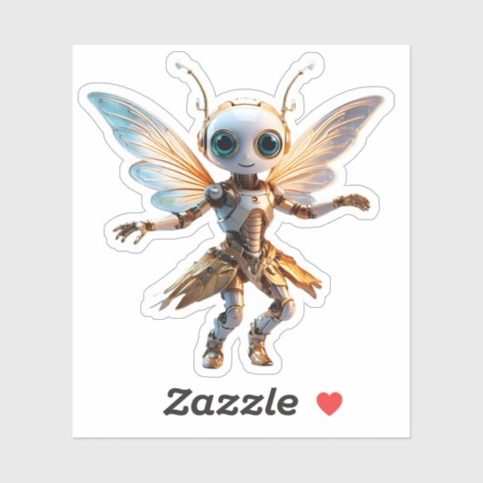 Sticker Sweet Ant Girl Dancing Robot Pixie (Feuille)