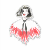 Sticker Sweet Black and Red Girly Beauté (Devant)