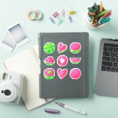 Sticker Sweet Fresh Watermelon Melon Heart Seeds Summer (Couverture iPad)