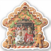 Sticker Sweet Gingerbread Photo Holiday (Devant)
