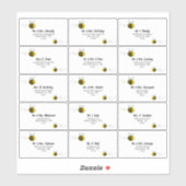 Sticker Sweet Little Honey Bee Adresse individuelle du cli (Feuille)