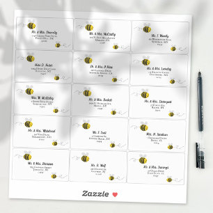 Sticker Sweet Little Honey Bee Adresse individuelle du cli