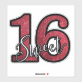 Sticker Sweet sixteen (Feuille)