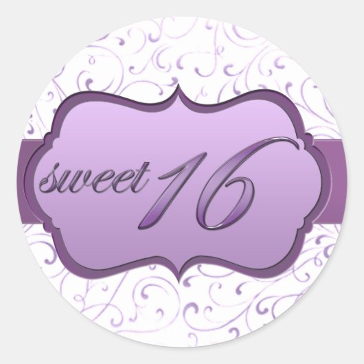 Sticker "Sweet sixteen" (Devant)