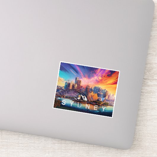 Sticker Sydney Skyline Abstrait Art (Détail)