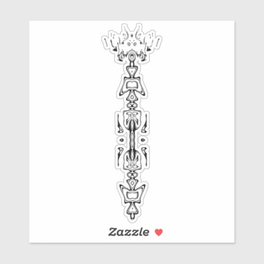 Sticker Symbole Abstrait (sceptre) v1 (Feuille)