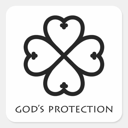Sticker Symbole Adinkra de la Protection de Dieu ( (Devant)