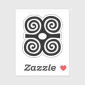 Sticker Symbole Adinkra - Initiative (Feuille)