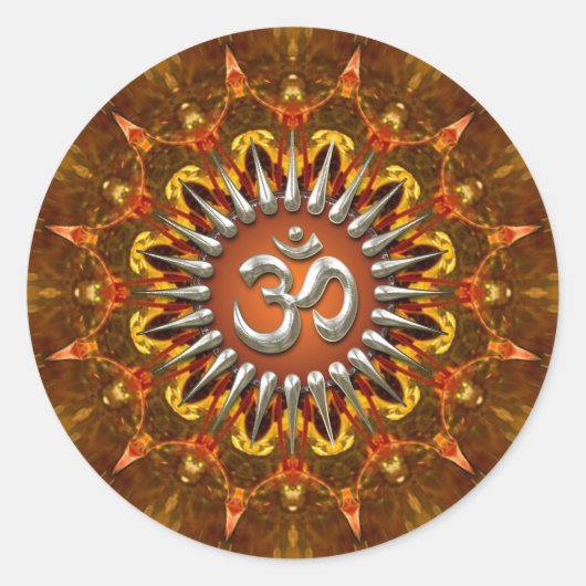Sticker Symbole Batik Sun Om (Aum) (Devant)