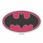 Sticker Symbole Batman | Logo noir rouge (Devant)