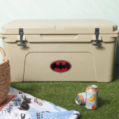 Sticker Symbole Batman | Logo noir rouge (Glacière)