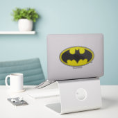 Sticker Symbole Batman | Logo Oval de chauve-souris (Ordinateur portable sur le bureau)