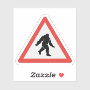 Sticker SYMBOLE Bigfoot Sasquatch Yeti Route Cryptozoologi