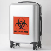 Sticker symbole biodanger (Sur valise)
