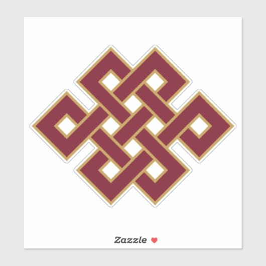 Sticker Symbole bouddhiste sans fin (Feuille)