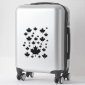 Sticker Symbole canadien de feuille d'érable noire (Sur valise)