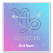 Sticker Symbole Capricorne Zodiac Star Horoscope Constella (Devant)