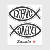 Sticker Symbole chrétien Ichthys (Feuille)