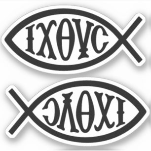Sticker Symbole chrétien Ichthys