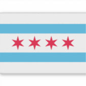 Sticker Symbole classique du drapeau de Chicago (Devant)