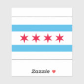 Sticker Symbole classique du drapeau de Chicago (Feuille)