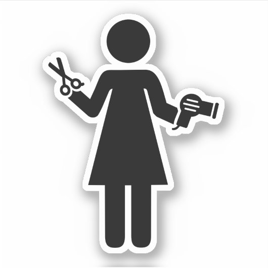 Sticker Symbole coiffeur (Devant)