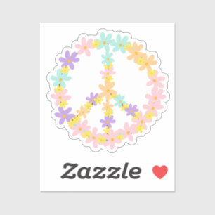 Sticker Symbole coloré Pastel Mermaid Colors Floral Peace