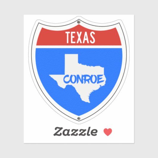 Sticker SYMBOLE CONROE Texas (Feuille)