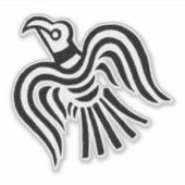 Sticker Symbole corbeau de bannière viking (Devant)