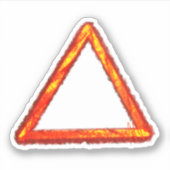 Sticker Symbole d'alchimie de l'élément de feu lame person (Devant)