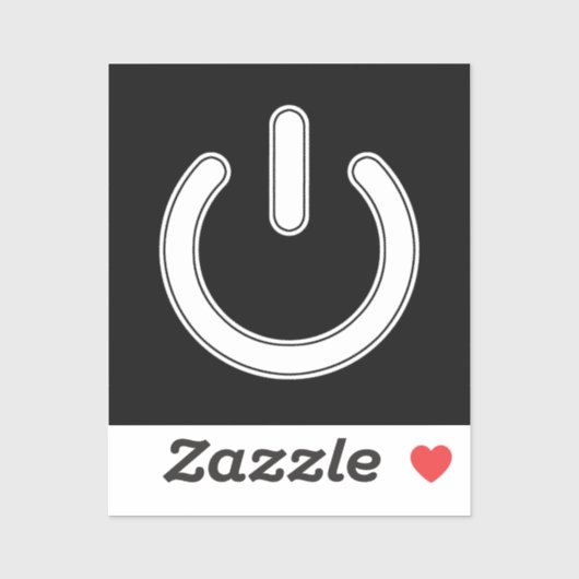 Sticker Symbole d'alimentation (noir et blanc) (Feuille)