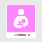 Sticker Symbole d'allaitement/soins infirmiers (rose) (Feuille)