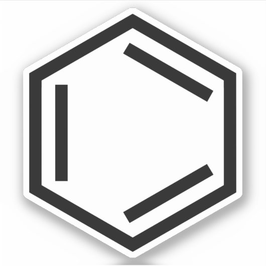 STICKER SYMBOLE D'ANNEAU BENZENE (Devant)