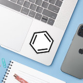 STICKER SYMBOLE D'ANNEAU BENZENE (Ordinateur portable avec iPhone)