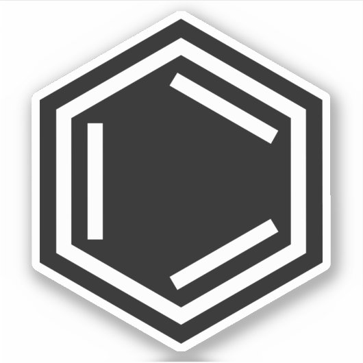 STICKER SYMBOLE D'ANNEAU BENZENE (Devant)