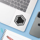 STICKER SYMBOLE D'ANNEAU BENZENE (Ordinateur portable avec iPhone)