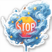 Sticker Symbole d'arrêt Artsy (Devant)