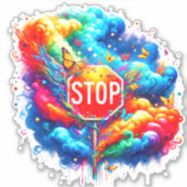 Sticker Symbole d'arrêt Artsy (Devant)