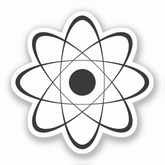 Sticker Symbole d'atome stylisé (Recto)