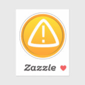 Sticker Symbole d'avertissement de prudence (Feuille)