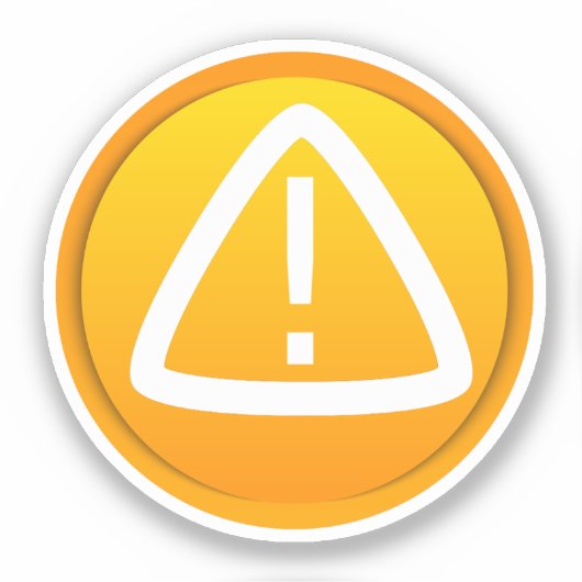 Sticker Symbole d'avertissement de prudence (Recto)