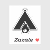 Sticker Symbole de camping (Feuille)