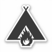 Sticker Symbole de camping (Recto)
