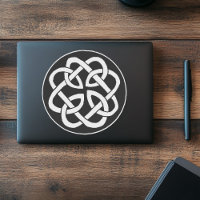 Symbole de cercle en entrelacs celtique noir et bl