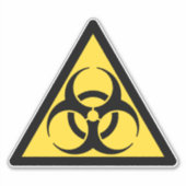 Sticker Symbole de danger biologique (Devant)