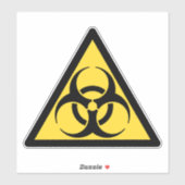 Sticker Symbole de danger biologique (Feuille)