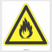 Sticker Symbole de danger des matières inflammables Étique (Feuille)