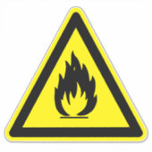 Sticker Symbole de danger des matières inflammables Étique (Devant)
