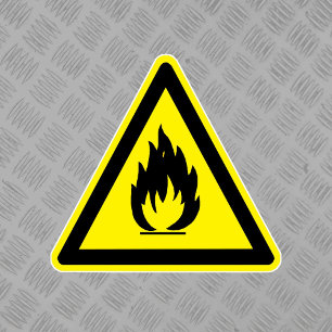 Sticker Symbole de danger des matières inflammables Étique